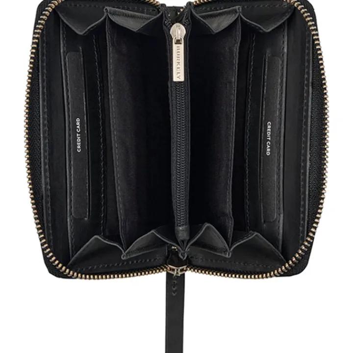 Mini Portemonnees|Kleine Portemonnees>Burkely Cool Colbie Medium Zip Around Wallet black