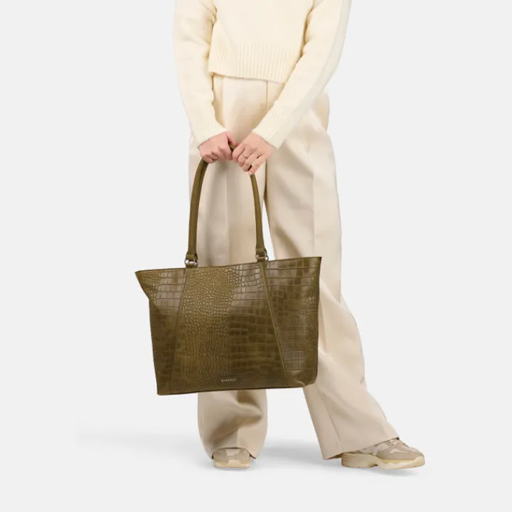 Shoppers|Schoudertassen>Burkely Cool Colbie Wide Tote 15.6" olive