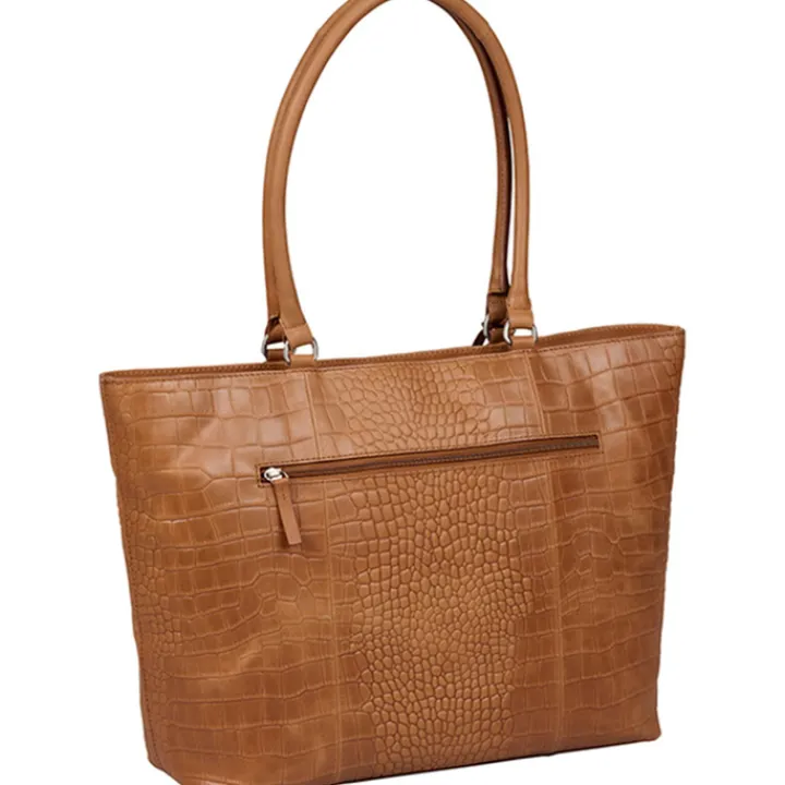 15.6 Inch Laptoptassen|Laptop Schoudertassen>Burkely Cool Colbie Wide Tote 15.6" colbie cognac