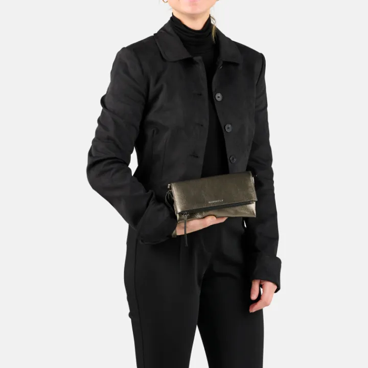 Telefoontasjes|Damestassen>Burkely Creased Crystal Phone Bag gun metal