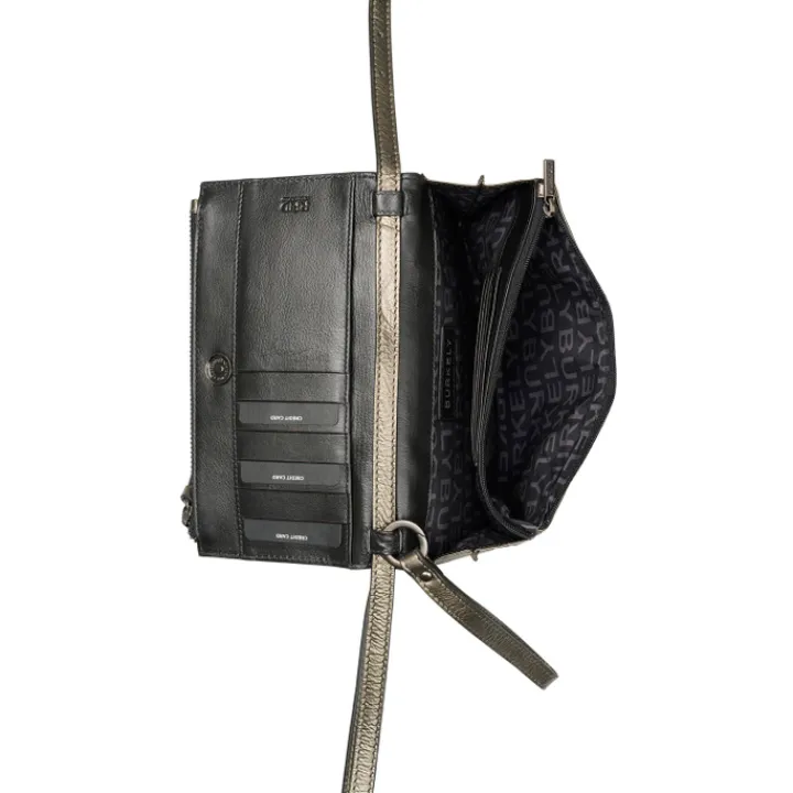 Telefoontasjes|Damestassen>Burkely Creased Crystal Phone Bag gun metal