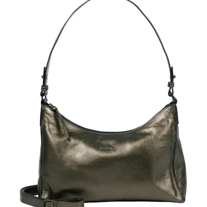 Handtassen|Schoudertassen>Burkely Creased Crystal Shoulderbag gun metal