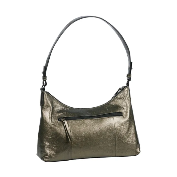Handtassen|Schoudertassen>Burkely Creased Crystal Shoulderbag gun metal
