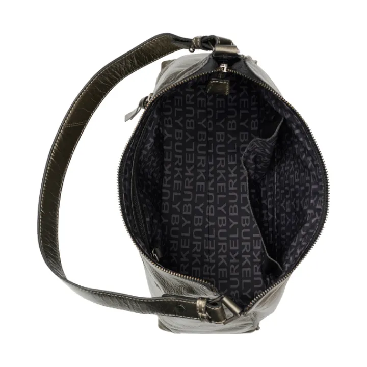 Handtassen|Schoudertassen>Burkely Creased Crystal Shoulderbag gun metal
