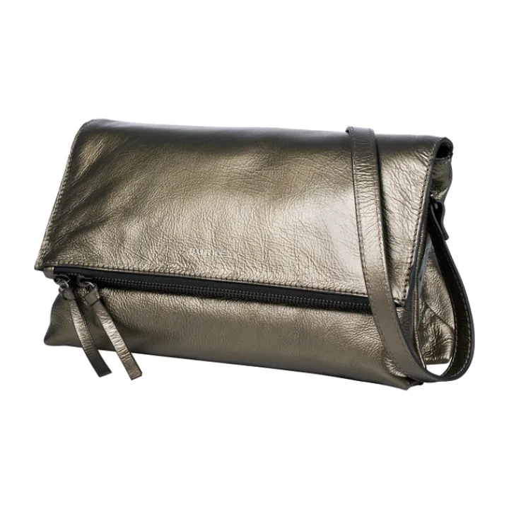 Schoudertassen|Crossbody>Burkely Creased Crystel Satchel Bag gun metal