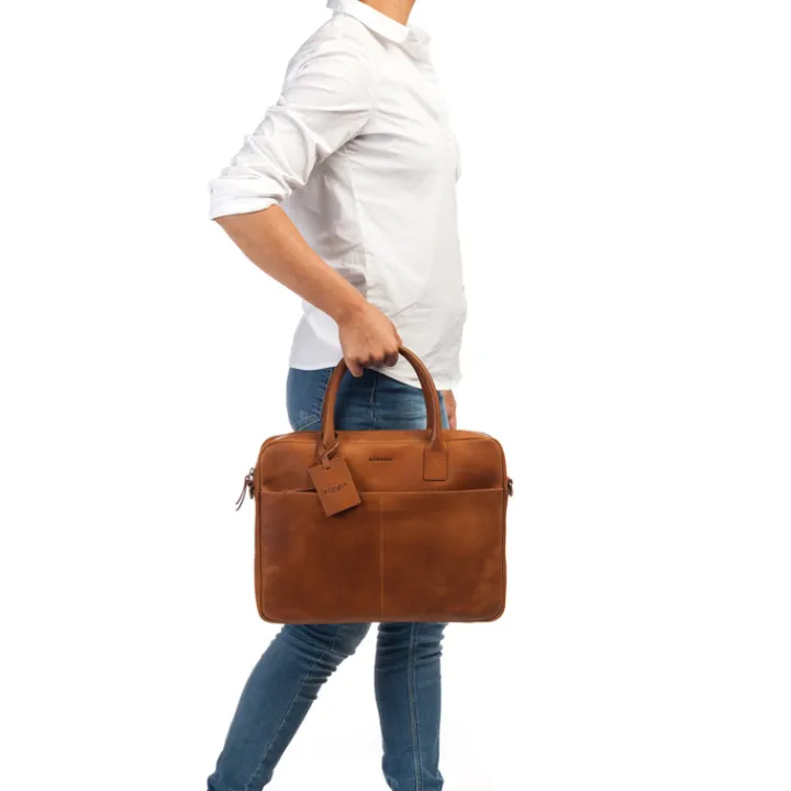 Aktetassen|Herentassen>Burkely Vintage Jack Worker 13.3'' cognac