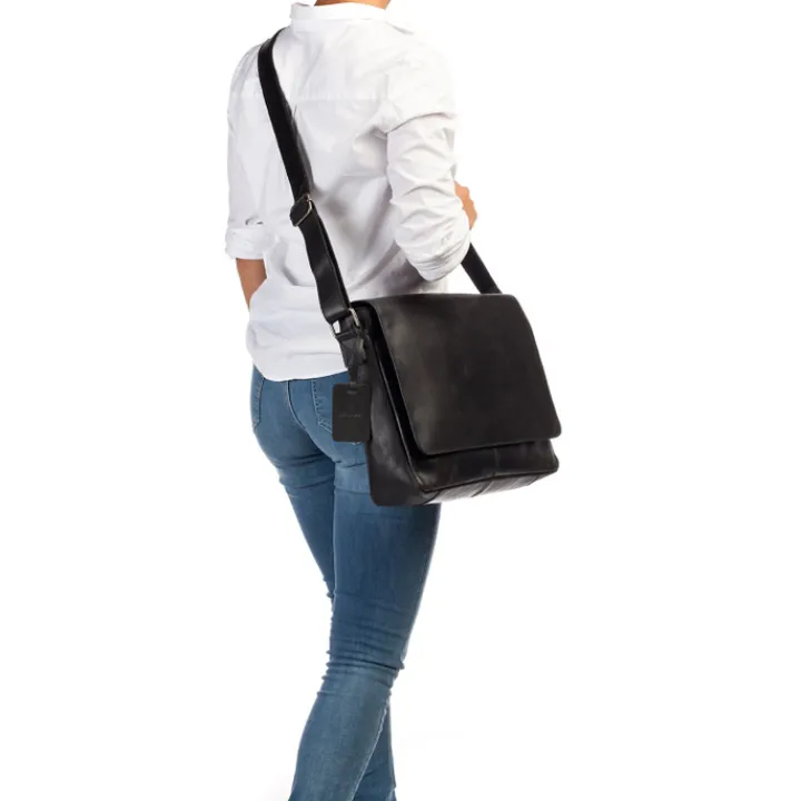 Schoudertassen|Crossbody>Burkely Vintage Juul Messenger Bag black