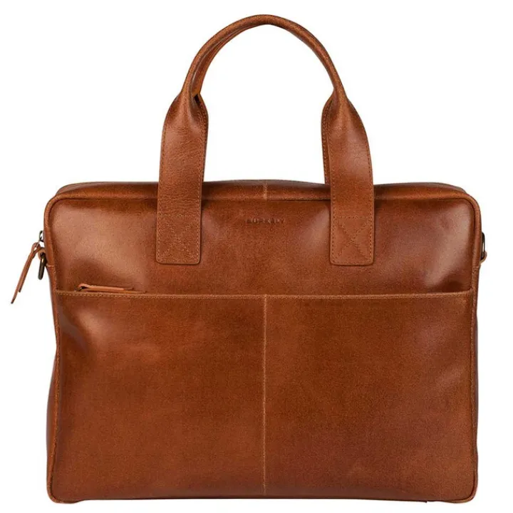 Aktetassen|Herentassen>Burkely Vintage Laptop Bag 15.6" cognac
