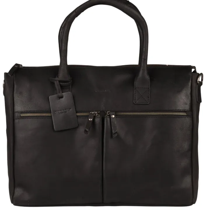 15 Inch Laptoptassen|Laptop Schoudertassen>Burkely Vintage Valerie Laptop Bag 15" black