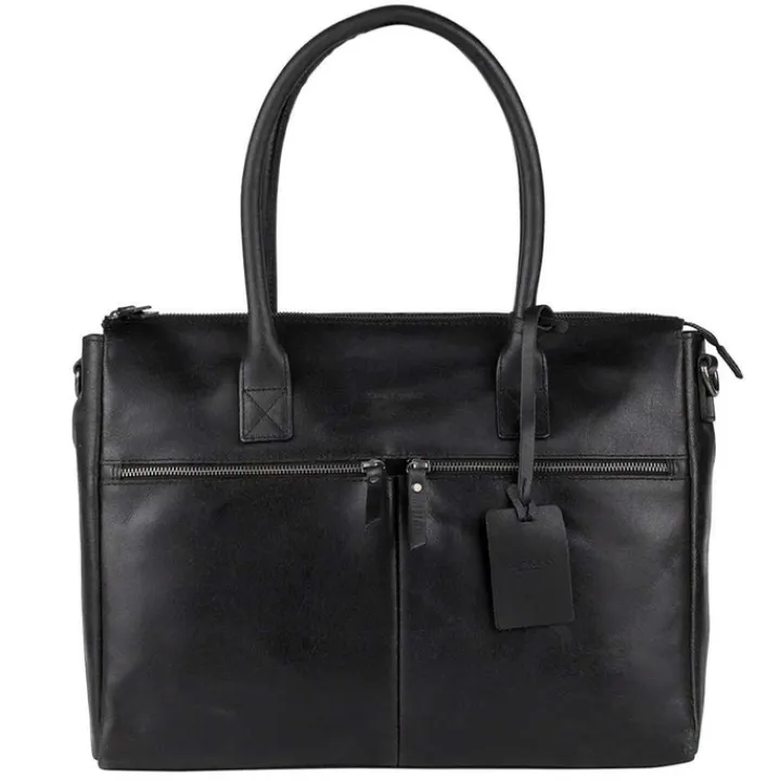 15 Inch Laptoptassen|Laptop Schoudertassen>Burkely Vintage Valerie Laptop Bag 15" black