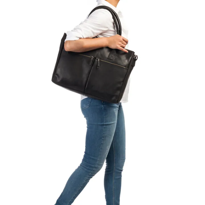 15 Inch Laptoptassen|Laptop Schoudertassen>Burkely Vintage Valerie Laptop Bag 15" black