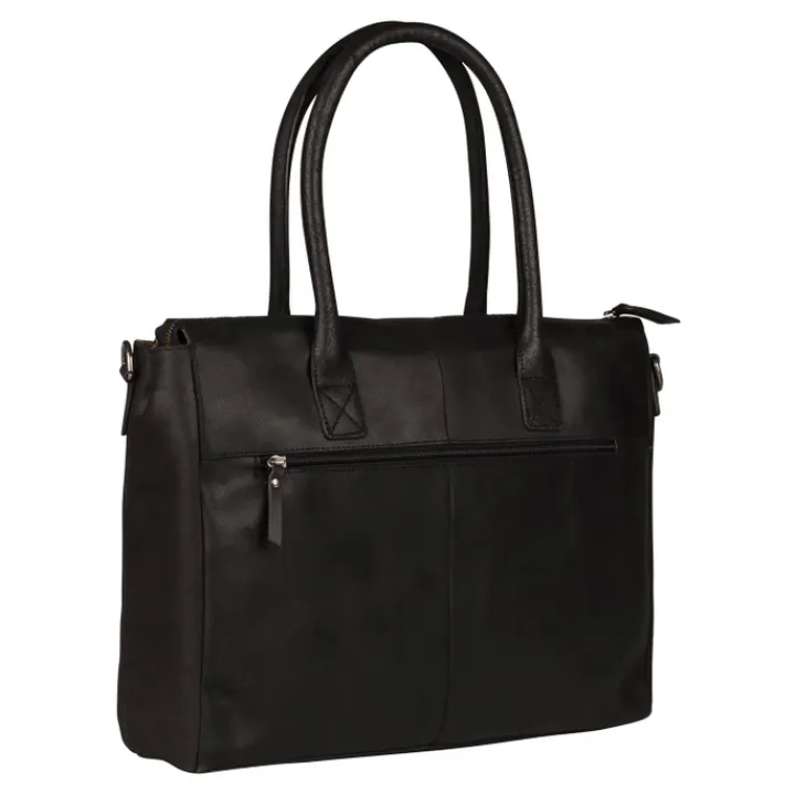 15 Inch Laptoptassen|Laptop Schoudertassen>Burkely Vintage Valerie Laptop Bag 15" black