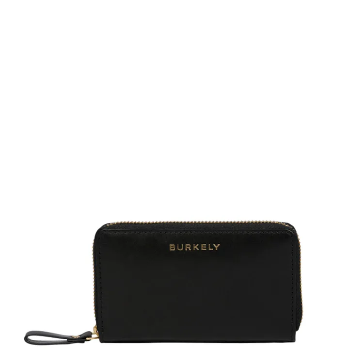 Rfid Portemonnees|Mini Portemonnees>Burkely Vintage Veda Medium Zip Around Wallet black