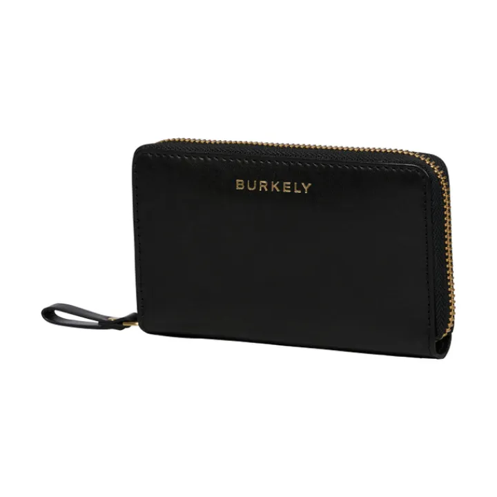 Rfid Portemonnees|Mini Portemonnees>Burkely Vintage Veda Medium Zip Around Wallet black
