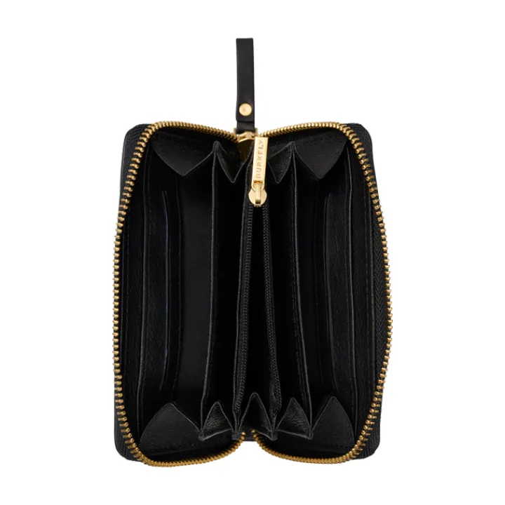 Rfid Portemonnees|Mini Portemonnees>Burkely Vintage Veda Medium Zip Around Wallet black