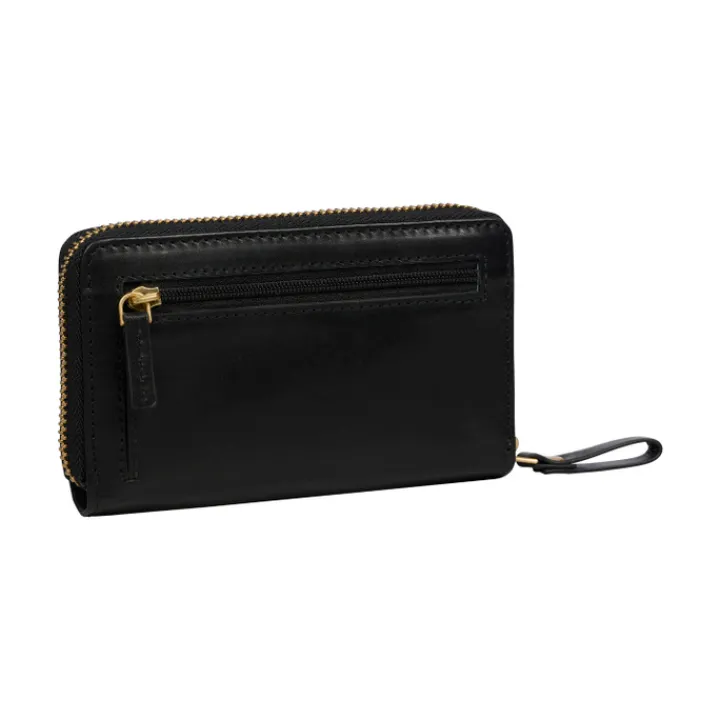 Rfid Portemonnees|Mini Portemonnees>Burkely Vintage Veda Medium Zip Around Wallet black