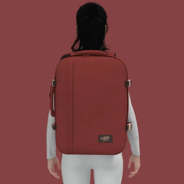Grote Rugzakken|Heren Rugzakken>CabinZero Classic 44L Ultra Light Cabin Bag sangria red