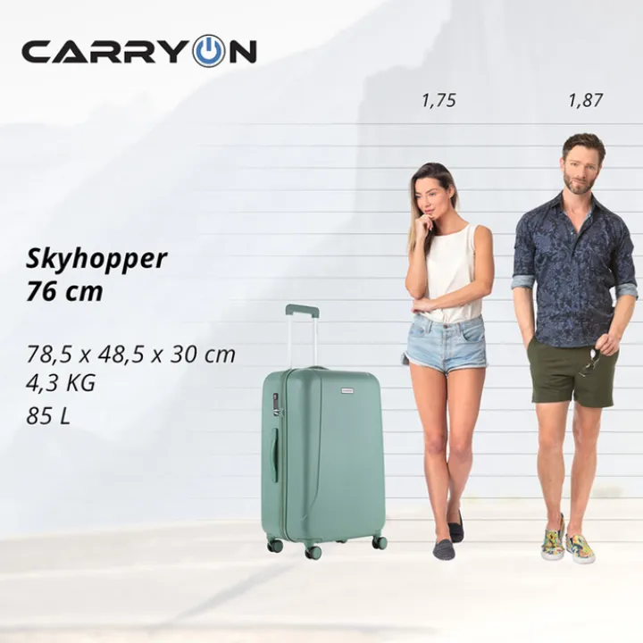 Reiskoffers|Koffersets>CarryOn Skyhopper 55 + 78 Set olive