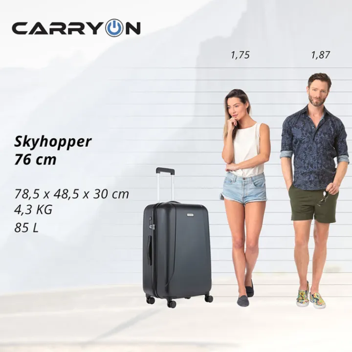 Reiskoffers|Koffersets>CarryOn Skyhopper 78 Set van 2 black