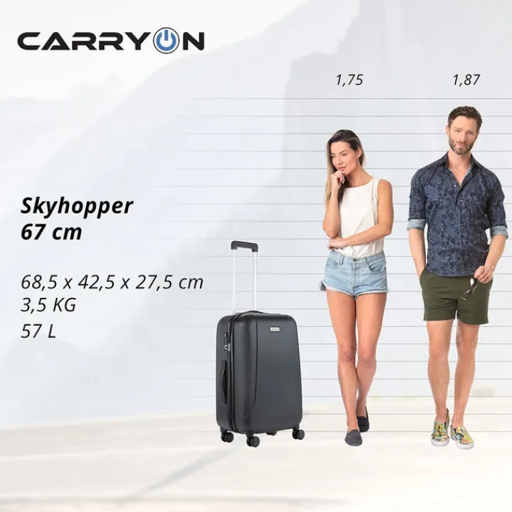 Koffersets|Reiskoffers>CarryOn Skyhopper 4-Delige Kofferset Beautycase/S/M/L black