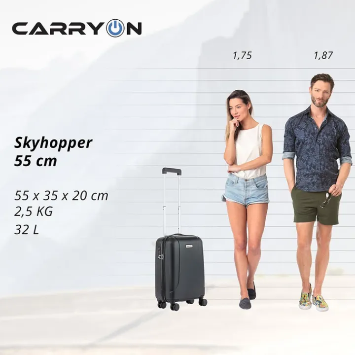 Koffersets|Reiskoffers>CarryOn Skyhopper 4-Delige Kofferset Beautycase/S/M/L black