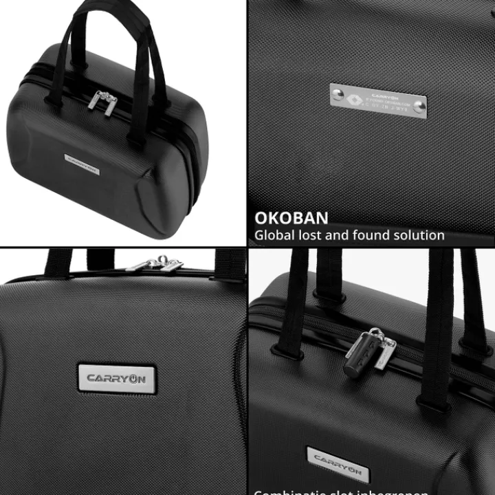 Koffersets|Reiskoffers>CarryOn Skyhopper 4-Delige Kofferset Beautycase/S/M/L black