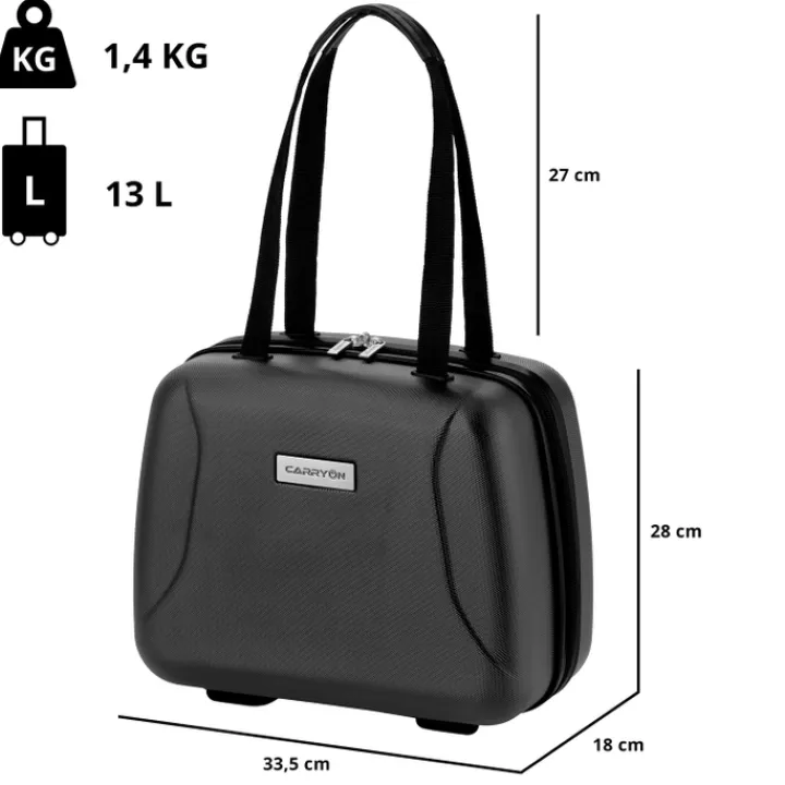 Koffersets|Reiskoffers>CarryOn Skyhopper 4-Delige Kofferset Beautycase/S/M/L black