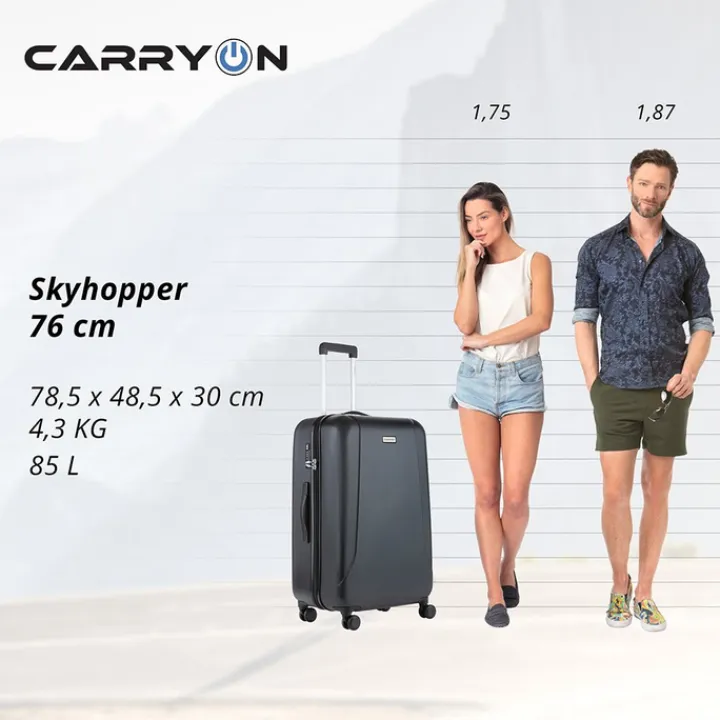 Koffersets|Reiskoffers>CarryOn Skyhopper 4-Delige Kofferset Beautycase/S/M/L black