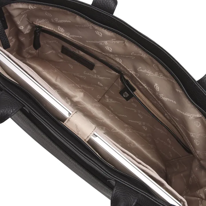15.6 Inch Laptoptassen|Laptop Schoudertassen>Castelijn & Beerens Anna Shopper 15.6'' RFID zwart