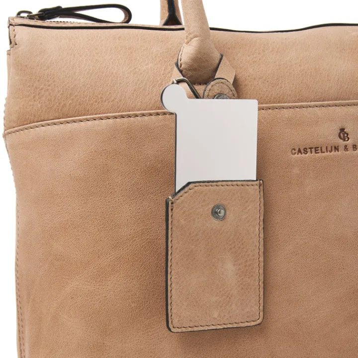 15.6 Inch Laptoptassen|Laptop Schoudertassen>Castelijn & Beerens Carisma Laptoptas 15.6" + Tablet RFID II beige