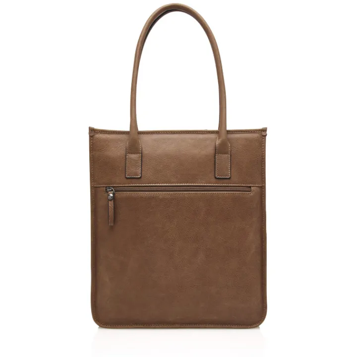 15.6 Inch Laptoptassen|Laptop Schoudertassen>Castelijn & Beerens Carisma Laptop Shopper RFID 15.6'' + Tablet cognac