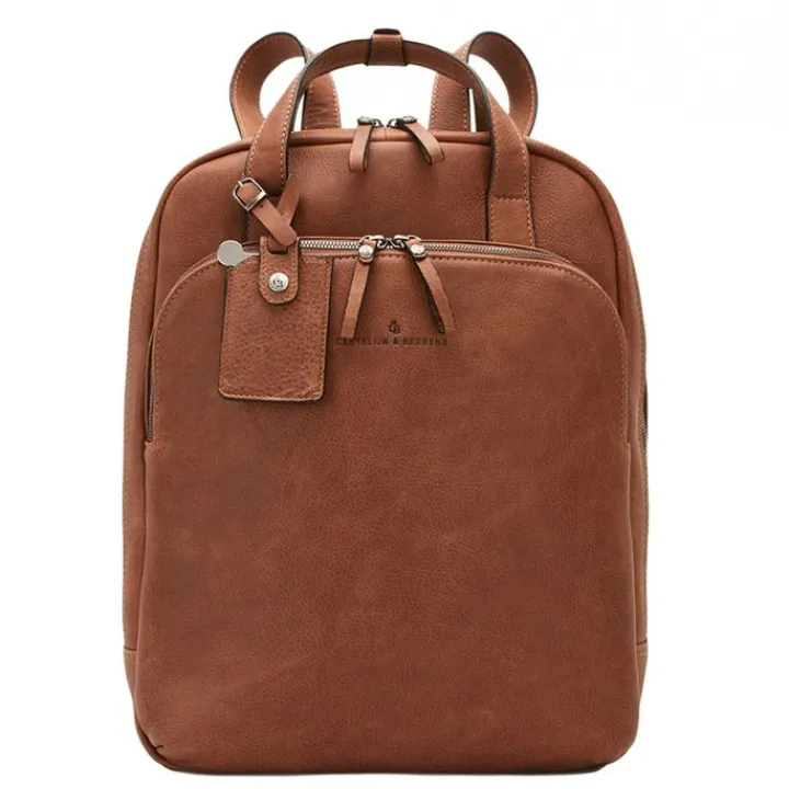 Laptop Rugzakken|Laptop Rugzak>Castelijn & Beerens Carisma Laptop Rugzak 15.6" + tablet cognac