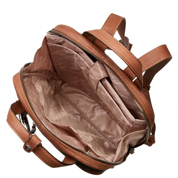Laptop Rugzakken|Laptop Rugzak>Castelijn & Beerens Carisma Laptop Rugzak 15.6" + tablet cognac