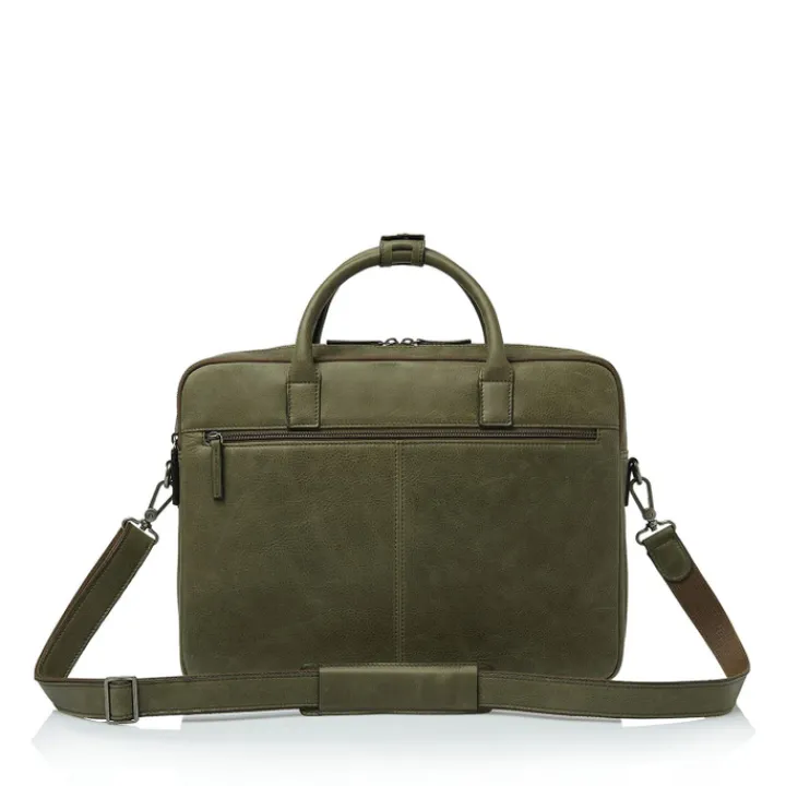 15.6 Inch Laptoptassen|Laptop Schoudertassen>Castelijn & Beerens Carisma Laptopbag 15.6" dark military