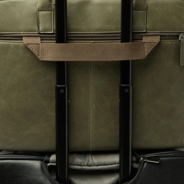 15.6 Inch Laptoptassen|Laptop Schoudertassen>Castelijn & Beerens Carisma Laptopbag 15.6" dark military