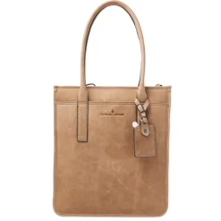 15.6 Inch Laptoptassen|Laptop Schoudertassen>Castelijn & Beerens Carisma Laptop Shopper 15.6" RFID beige