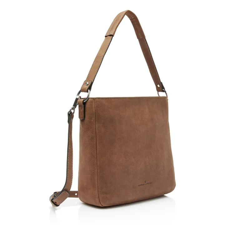 Schoudertassen|Damestassen>Castelijn & Beerens Carisma Hobo cognac