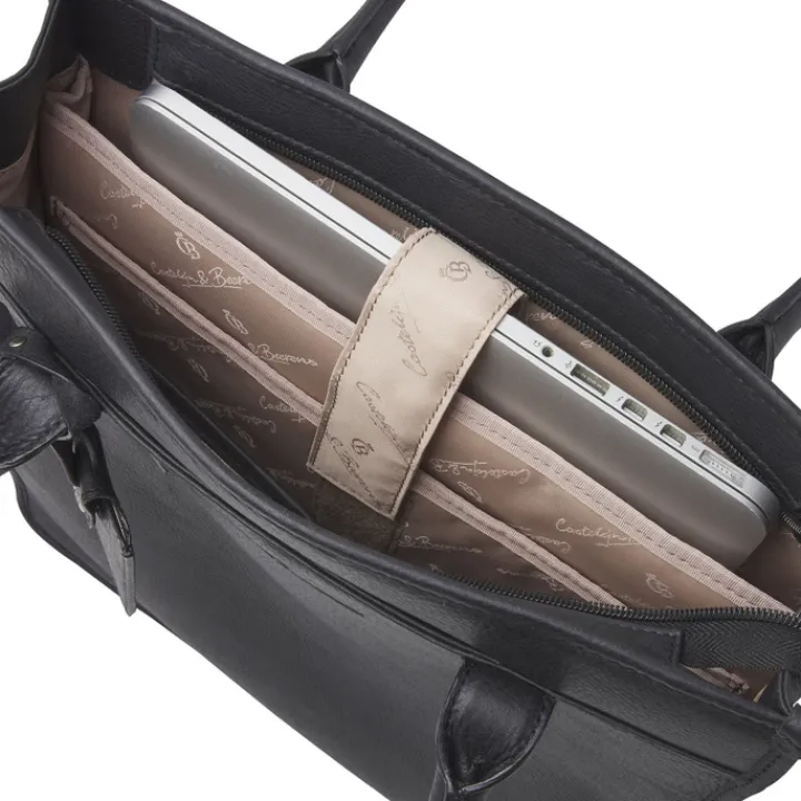 15.6 Inch Laptoptassen|Laptop Schoudertassen>Castelijn & Beerens Carisma Laptop Shopper RFID 15.6'' + Tablet zwart