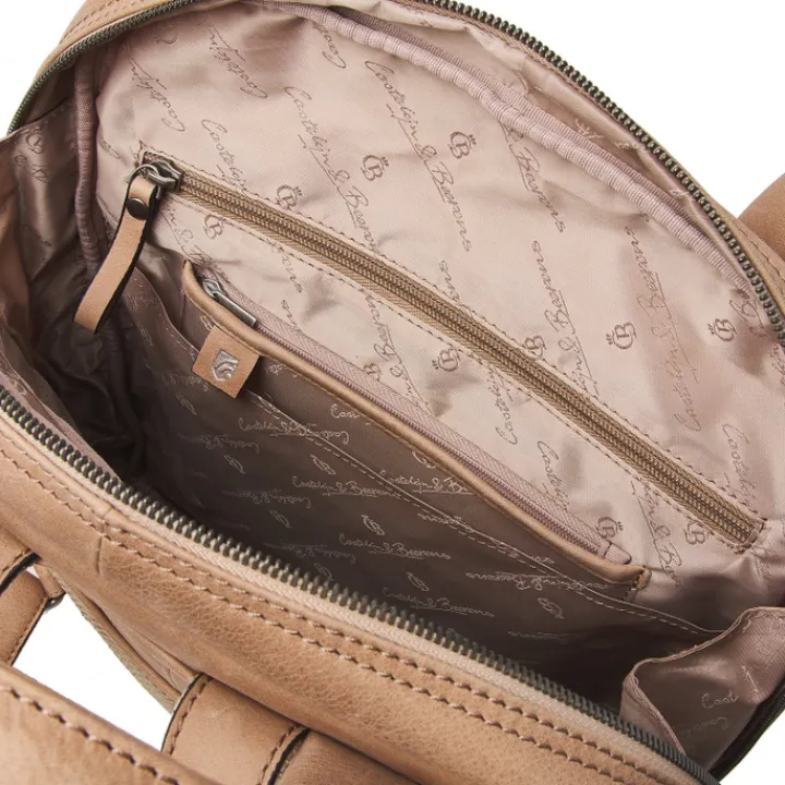 Dames Rugzakken|15.6 Inch Laptoptassen>Castelijn & Beerens Carisma Laptoprugzak 15.6" + Tablet beige