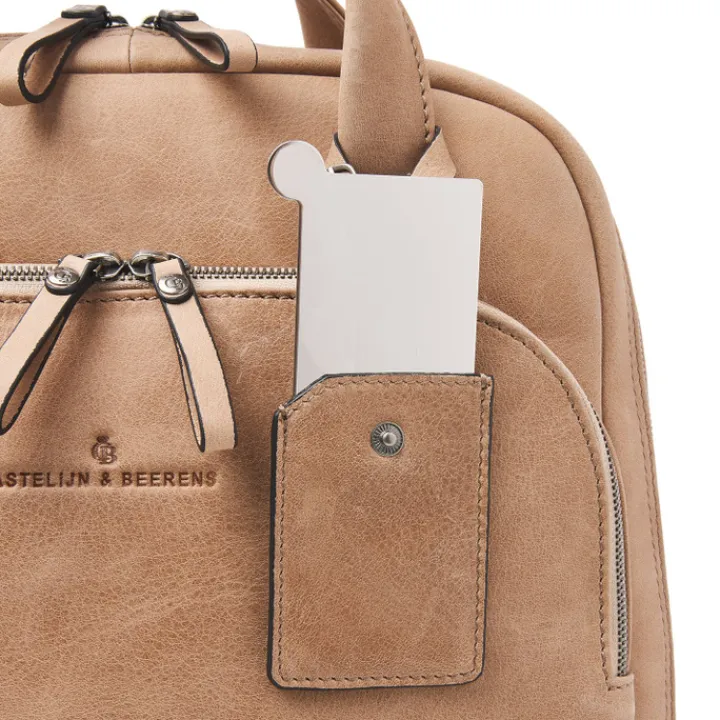 Dames Rugzakken|15.6 Inch Laptoptassen>Castelijn & Beerens Carisma Laptoprugzak 15.6" + Tablet beige