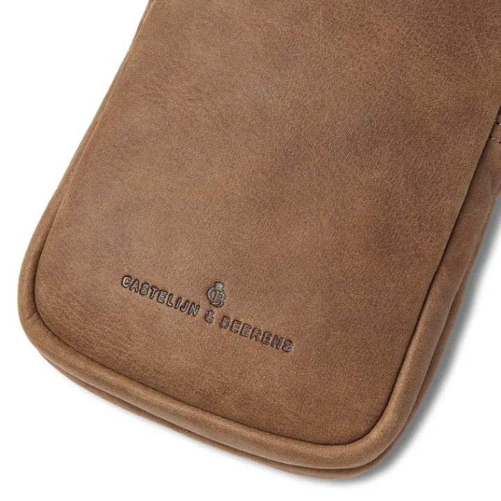 Telefoontasjes|Damestassen>Castelijn & Beerens Carisma Phone Crossbody cognac
