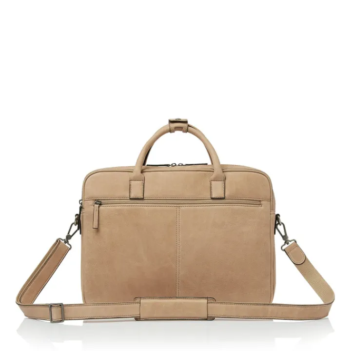 15.6 Inch Laptoptassen|Laptop Schoudertassen>Castelijn & Beerens Carisma Laptopbag 15.6" beige