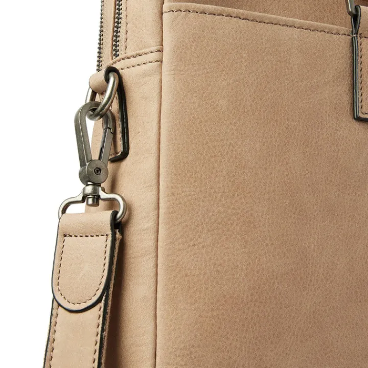 15.6 Inch Laptoptassen|Laptop Schoudertassen>Castelijn & Beerens Carisma Laptopbag 15.6" beige
