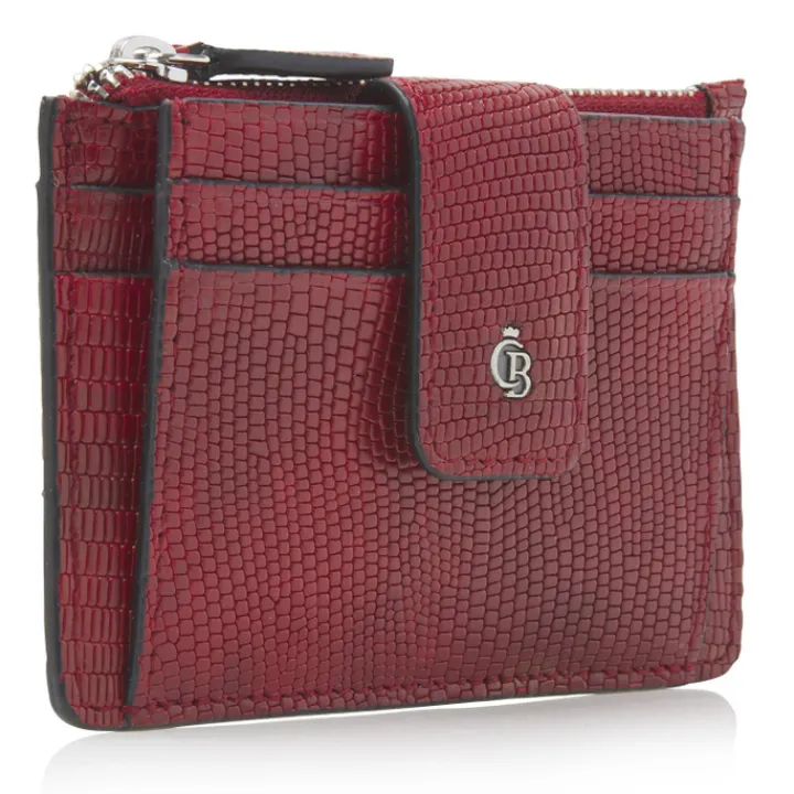 Rfid Portemonnees|Leren Portemonnees>Castelijn & Beerens Donna Mini Wallet 7 Pasjes RFID rood