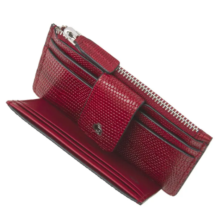 Rfid Portemonnees|Leren Portemonnees>Castelijn & Beerens Donna Mini Wallet 7 Pasjes RFID rood