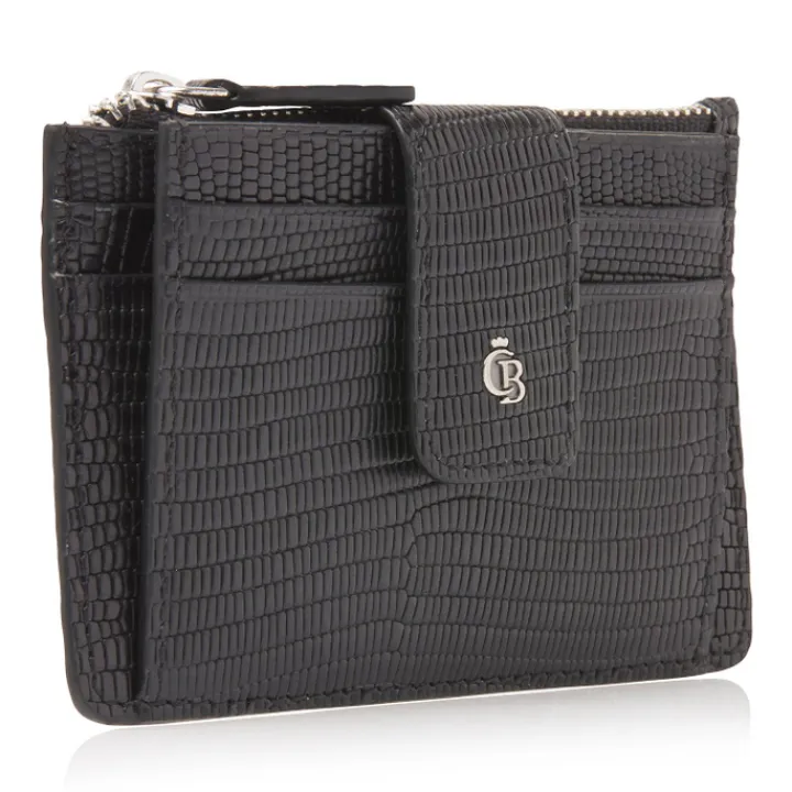 Rfid Portemonnees|Leren Portemonnees>Castelijn & Beerens Donna Mini Wallet 7 Pasjes RFID zwart