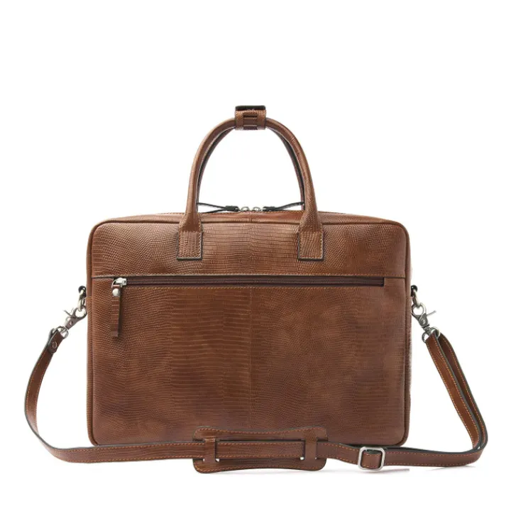 15.6 Inch Laptoptassen|Laptop Schoudertassen>Castelijn & Beerens Donna Ilse Laptoptas 15.6" RFID cognac