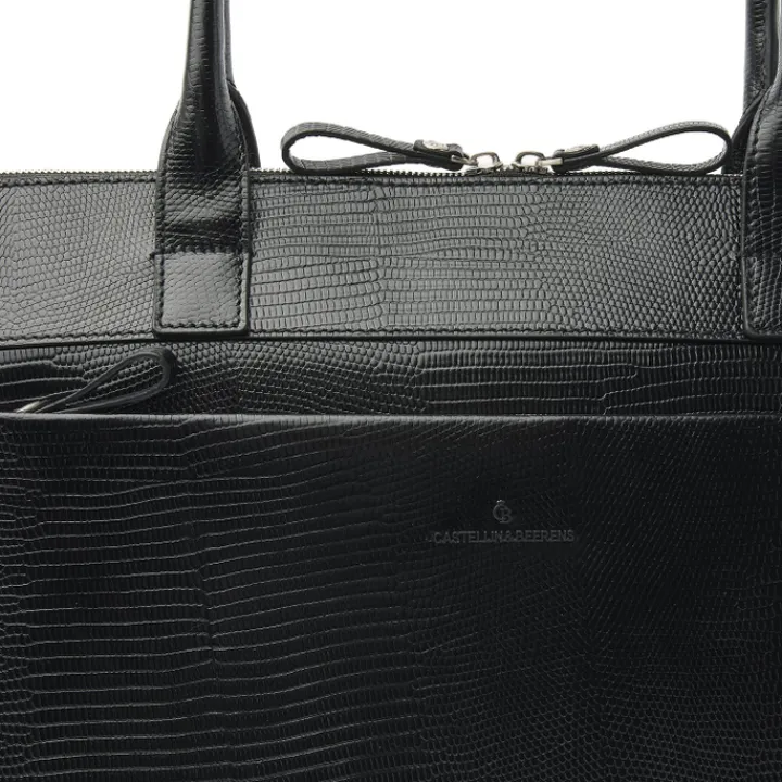 15.6 Inch Laptoptassen|Laptop Schoudertassen>Castelijn & Beerens Donna Vera Schoudertas 15.6" RFID zwart