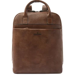 15.6 Inch Laptoptassen|Laptop Rugzakken>Castelijn & Beerens Donna Hanne Backpack 15.6" RFID cognac