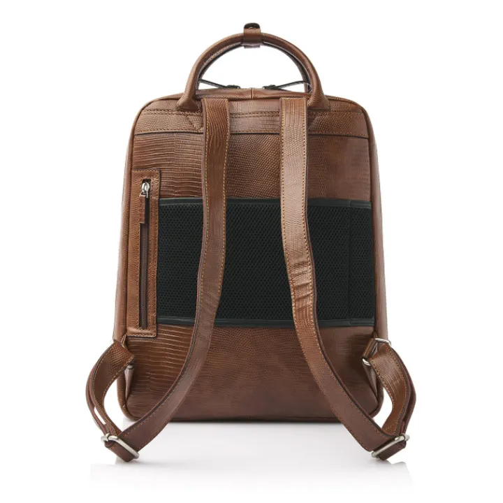 15.6 Inch Laptoptassen|Laptop Rugzakken>Castelijn & Beerens Donna Hanne Backpack 15.6" RFID cognac